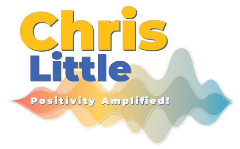Chris Little Positivity Amplified! Branding Logo